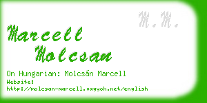 marcell molcsan business card